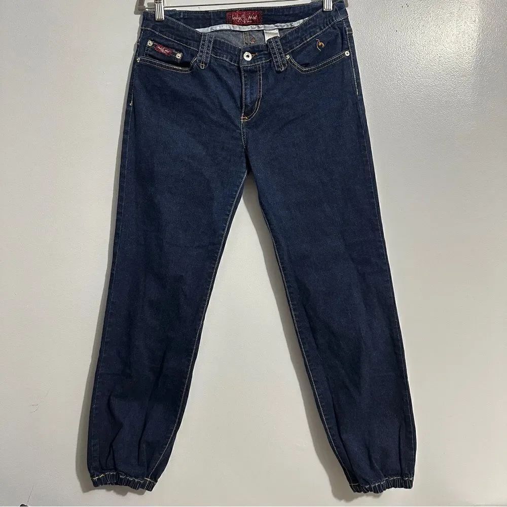 Baby phat blue jeans withh elastic legs size 13